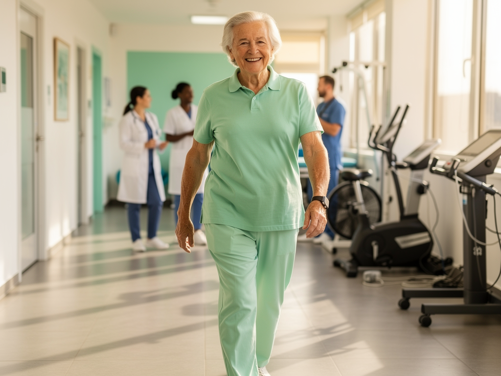 Patients satisfaits orthopédiste Vichy rééducation réussie